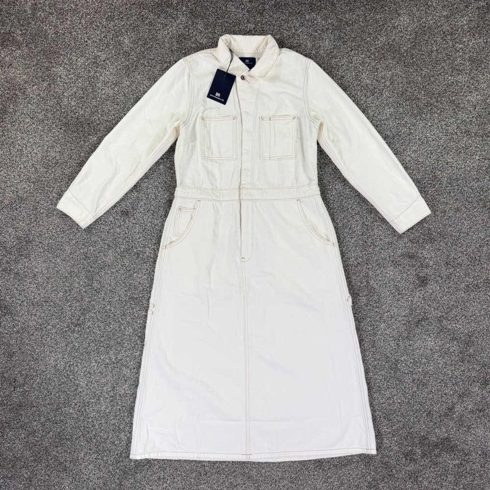 NEW Levi Strauss & Co Japanese Fabric Denim Boiler Dress Utility Womens Medium